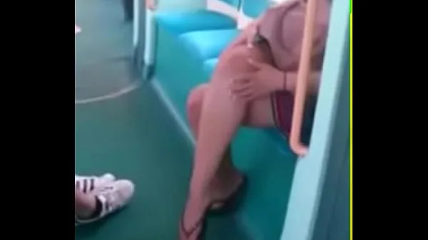 XXX Candid Feet in Flip Flops Legs Face on Train Free Porn b8 klipp Klipp