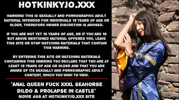 XXX Anale Queen Fanculo XXXL Dildo di cavalluccio marino e prolasso nel castello clip Clips