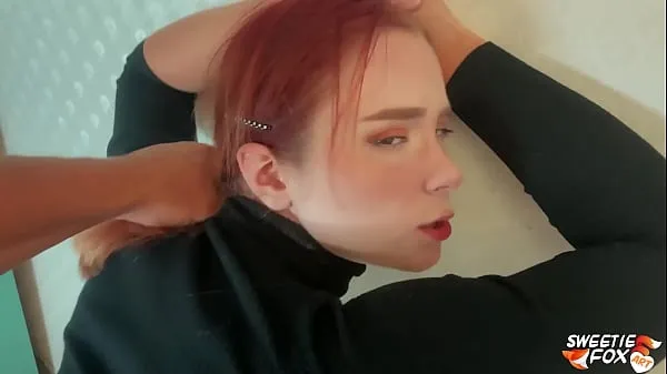 XXX Man Facefuck, Rough Pussy Fuck of Obedient Redhead and Cum on Tits مقاطع مقاطع