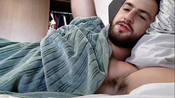 XXX Straight roommate invites you to bed for a nap - hairy chested stud - uncut cock - alpha male κλιπ Κλιπ