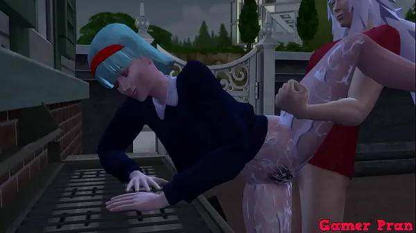 XXX Anime ecchi Cap jiraiya fucking outdoors with bulma and number 17 see how he is unfaithful to vegeta also wants to join to make a threesome clip Clips