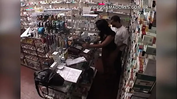 XXX The owner of the pharmacy gives the client a and a hidden camera films everything klipy Klipy