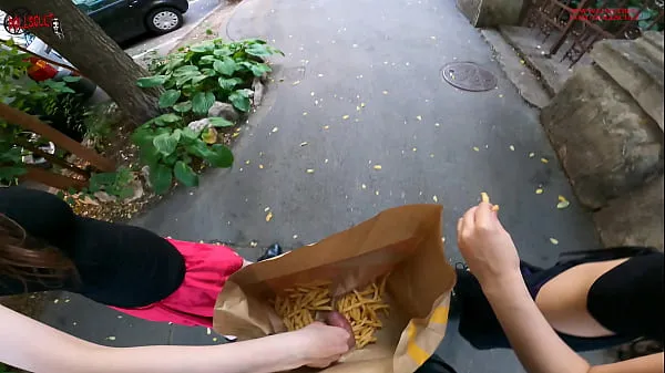 XXX Public double handjob in the fries b a g ... I'm jerkin'it! A whole new way to love McDonald's clips Clips
