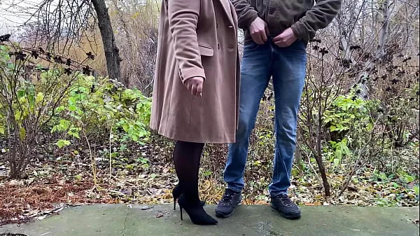 XXX StepMother-in-law in leather skirt and heels holds son-in-law's dick while he pees مقاطع مقاطع