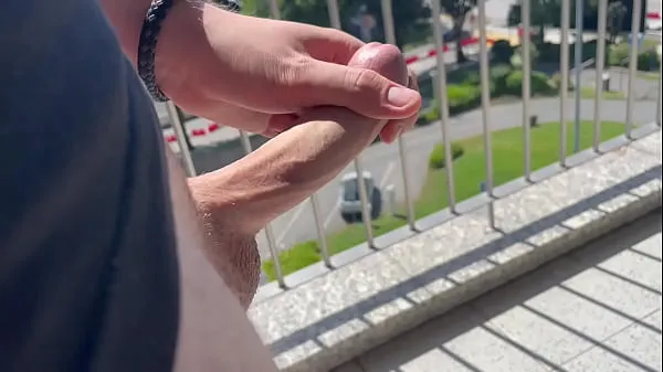 XXX Public Risky Balcony Cumshot / A-Teen-cm مقاطع مقاطع