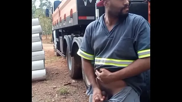 XXX Worker Masturbating on Construction Site Hidden Behind the Company Truck clip Clips