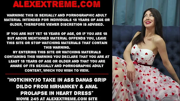 XXX Hotkinkyjo take in ass danas grip dildo from mrhankey & anal prolapse in heart dress clips Clips